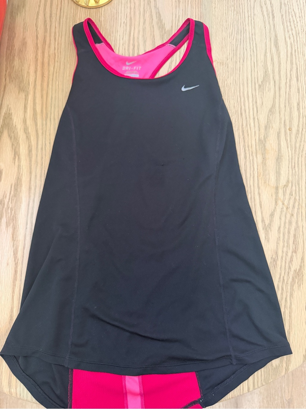 Nike Pink and Black Dri-FIT Racerback Tank